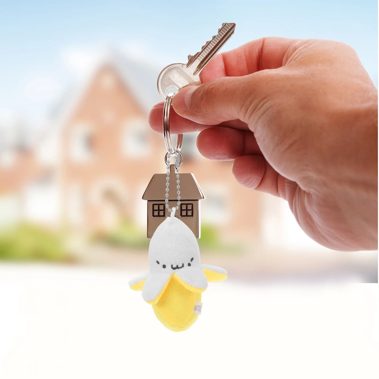 

3Pcs Yellow Banana Hanging for Handbag Purse Smartphone Keys - Skin-Friendly Stress Relief Decorative Charm Creative Kids Gift