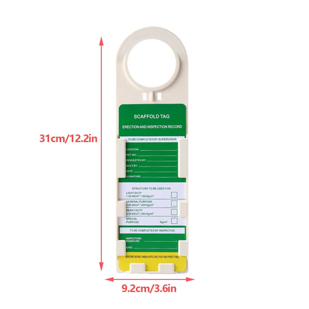 10pcs Scaffold Status Holder Tags ABS Safety Warning Signs Scaffolding Inspection Equipment Kit for Electric Chemical Industrial