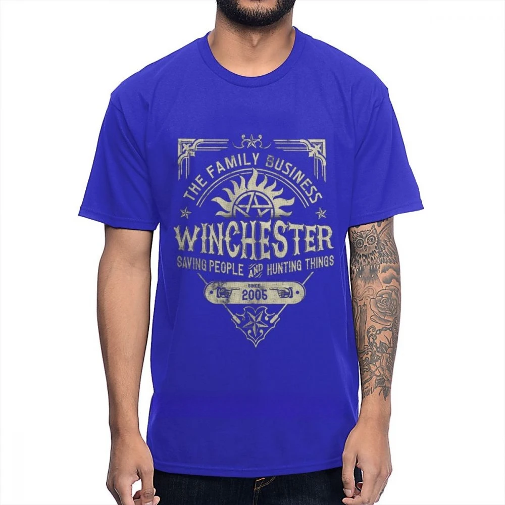 2020 New Design T-Shirt Big Size Homme Tee Shirt For  Hip Hop Supernatural Winchester Business T Shirten