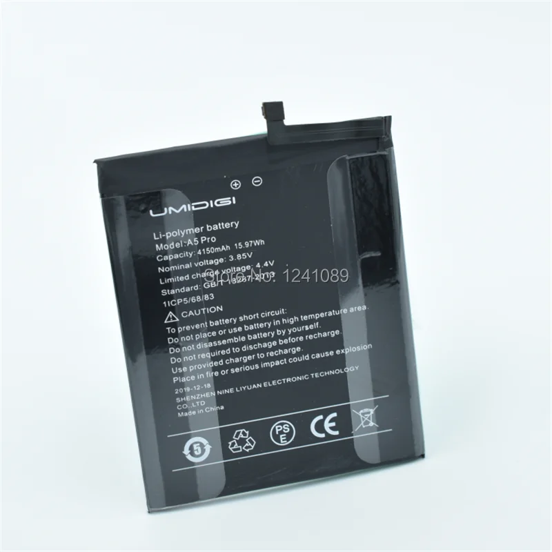 

Mobile phone battery for Umidigi A5 pro battery 4150mAh High-quality Long standby time for UMIDIGI A5 pro Mobile Accessories