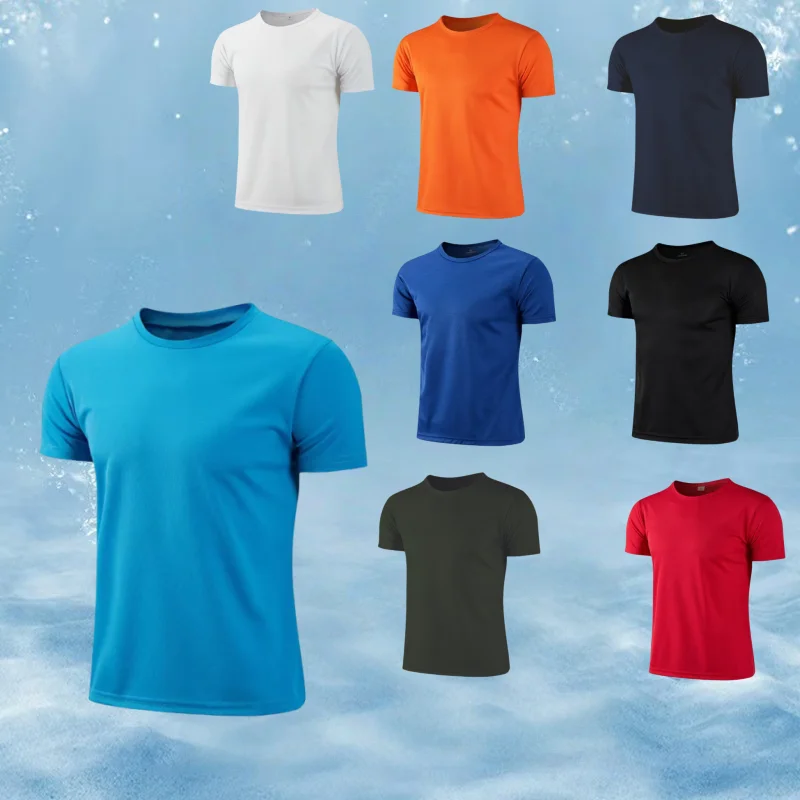 Men's Quick Dry Sports T-Shirt Comfortable Breathable Casual Wear Lightweight Activewear Running Training Shirt Multiple Colors