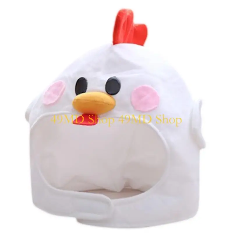49md-novelty-funny-cartoon-chicken-animal-plush-hat-stuffed-toy-full-headgear-cap-cosplay-costume-winter-festival-party-dress-up