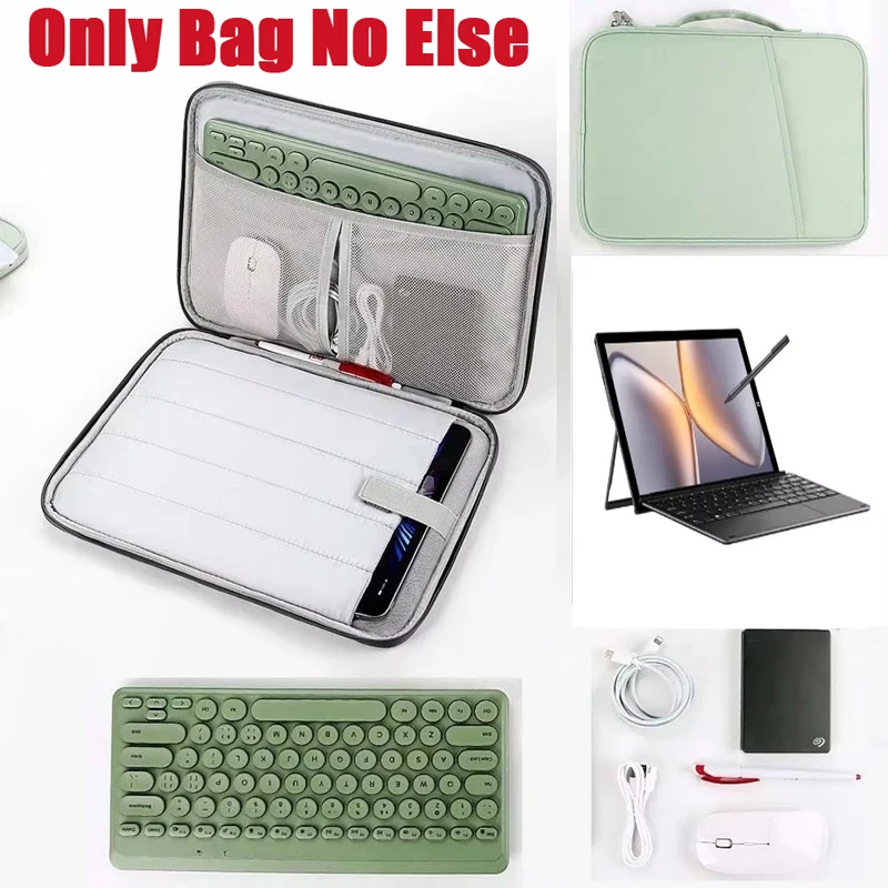 Universal Tablet Storage Bag for CHUWI UBook X XPro Handle Carry Case Waterproof Sleeve Zip Pouch for Cable Mouse Keyboard Phone