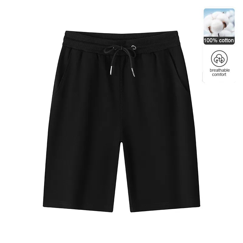 Top Quality 100% Cotton New Summer Brand Korean Casual Shorts Fashion Men Drawstring Street Slim Trousers Sports Men Clothing