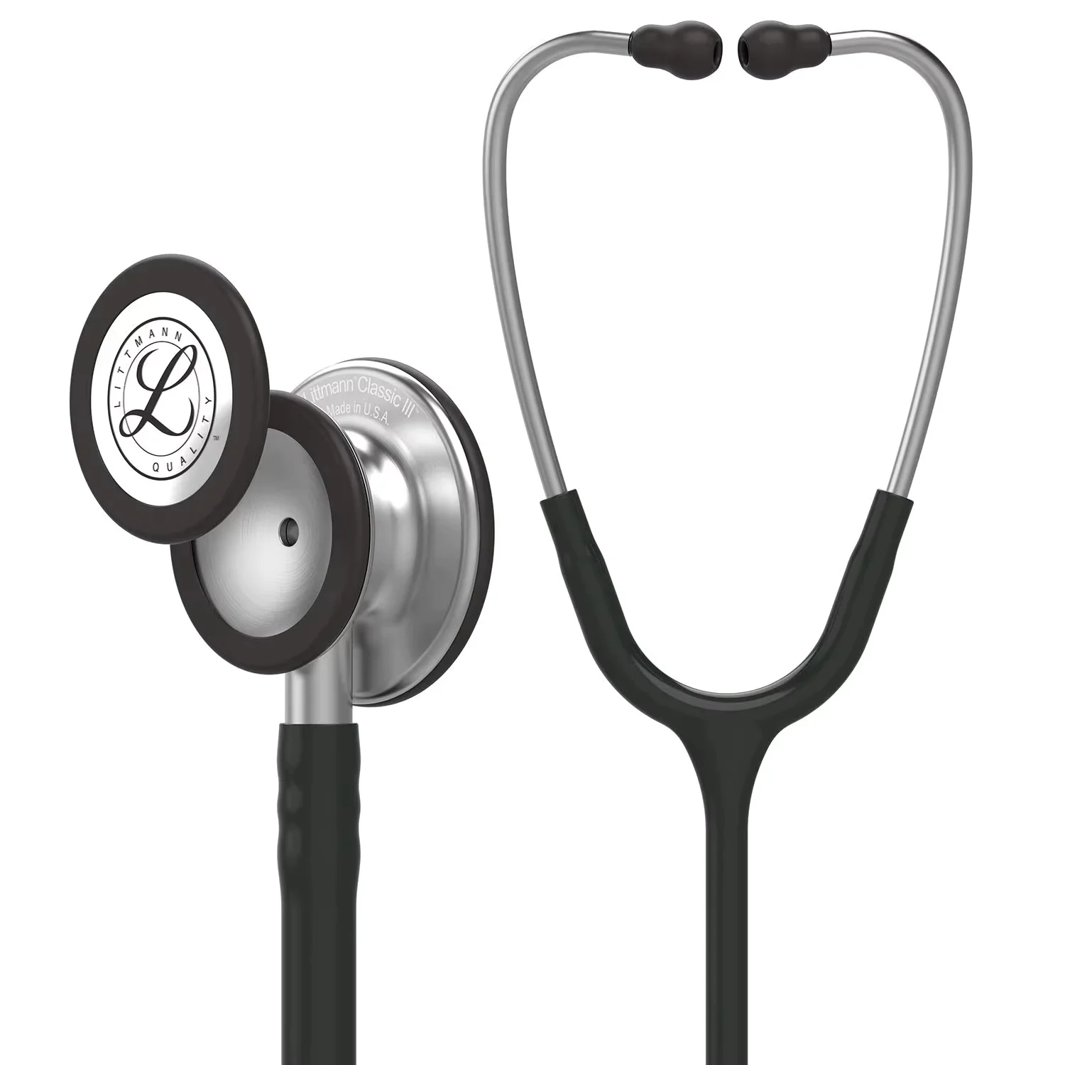 

Стетоскоп для мониторинга 3M Littmann Classic III 5620, черная трубка, нержавеющая сталь, стержень и гарнитура для врача, медсестры, здравоохранения