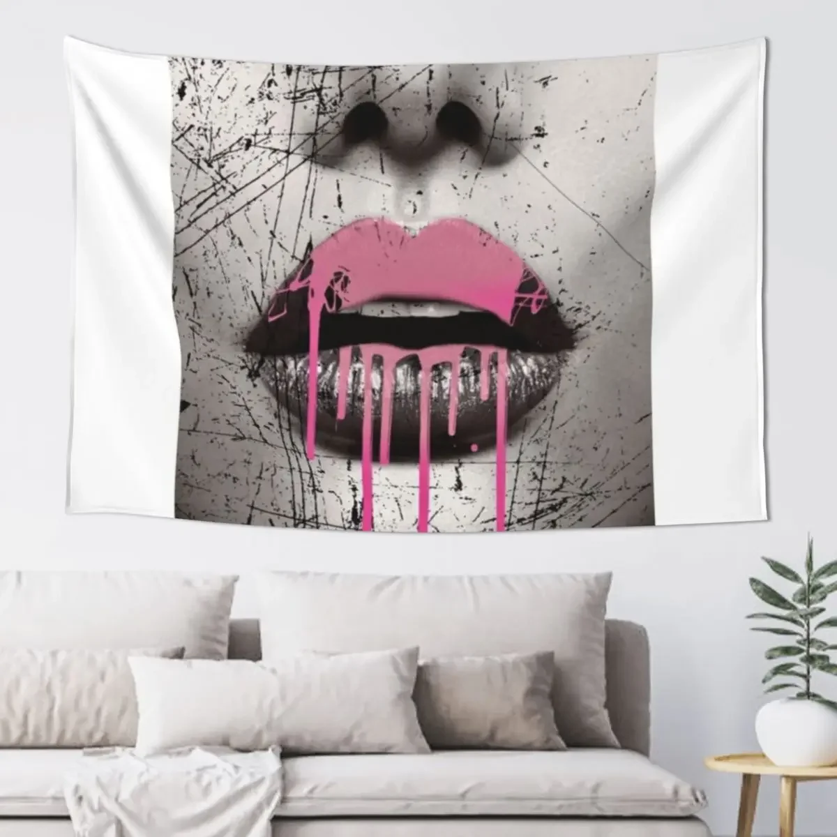 

lip dripping Tapestry Nordic Home Decor Aesthetic Room Decors Bed Room Decoration Wallpapers Home Decor Tapestry