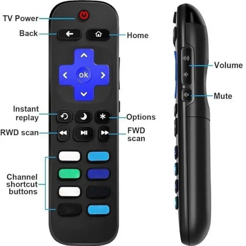 652F Remote Control LCD Penggantian Televisi Media Player Remote Control untuk 32S3750 40FS3750 55UP120 40FS4610R