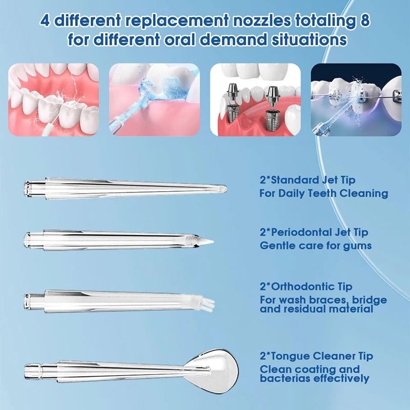 220ml Dental Irrigator Hygiene Portable Oral Cleaning Electric Sonic Teeth Scaler Tooth Calculus Stains Tartar Remover Tool image 5