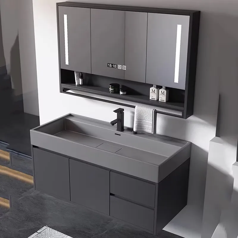 

Solid Wood Bathroom Cabinet Undersink Washroom Modern European Bathroom Cabinet Small Storage Meuble Salle De Bain Furniture