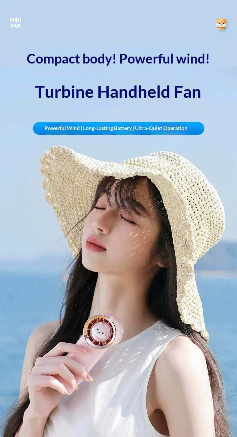 AIbaasaa M31 Handheld Small Fan Turbine Engine Wind Gathering High Pressure Handheld Fan Long Battery Life Of 48 Hours For Gifts