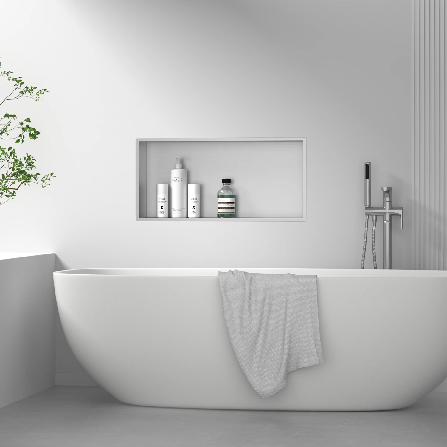 

2025 Innovative 304 Stainless Steel Brushed 600x300 Shower Wall Niche Perfect for Bathroom Storage and Aesthetic Appeal