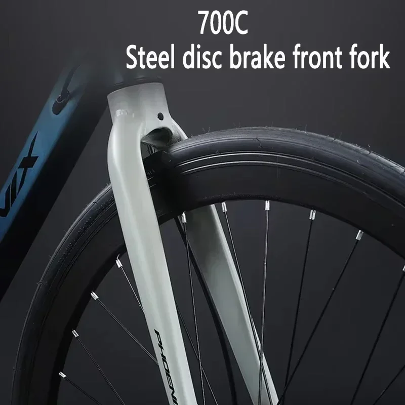 700C Road Bicycle Aluminum Alloy Break wind, Brake with Integrated Handle, Variable Speed, Disc Brake,16 Speed Bike student