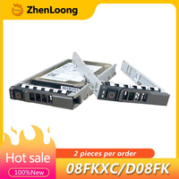 2 PCS NEW 2Pcs/Lot 08FKXC 2.5'' SAS SATA Server Tray Caddy for Dell PowerEdge R730 R630 T640 T630 HDD Bracket Drawer 8FKXC G176J