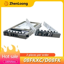 2 PCS NEW 2Pcs/Lot 08FKXC 2.5'' SAS SATA Server Tray Caddy for Dell PowerEdge R730 R630 T640 T630 HDD Bracket Drawer 8FKXC G176J