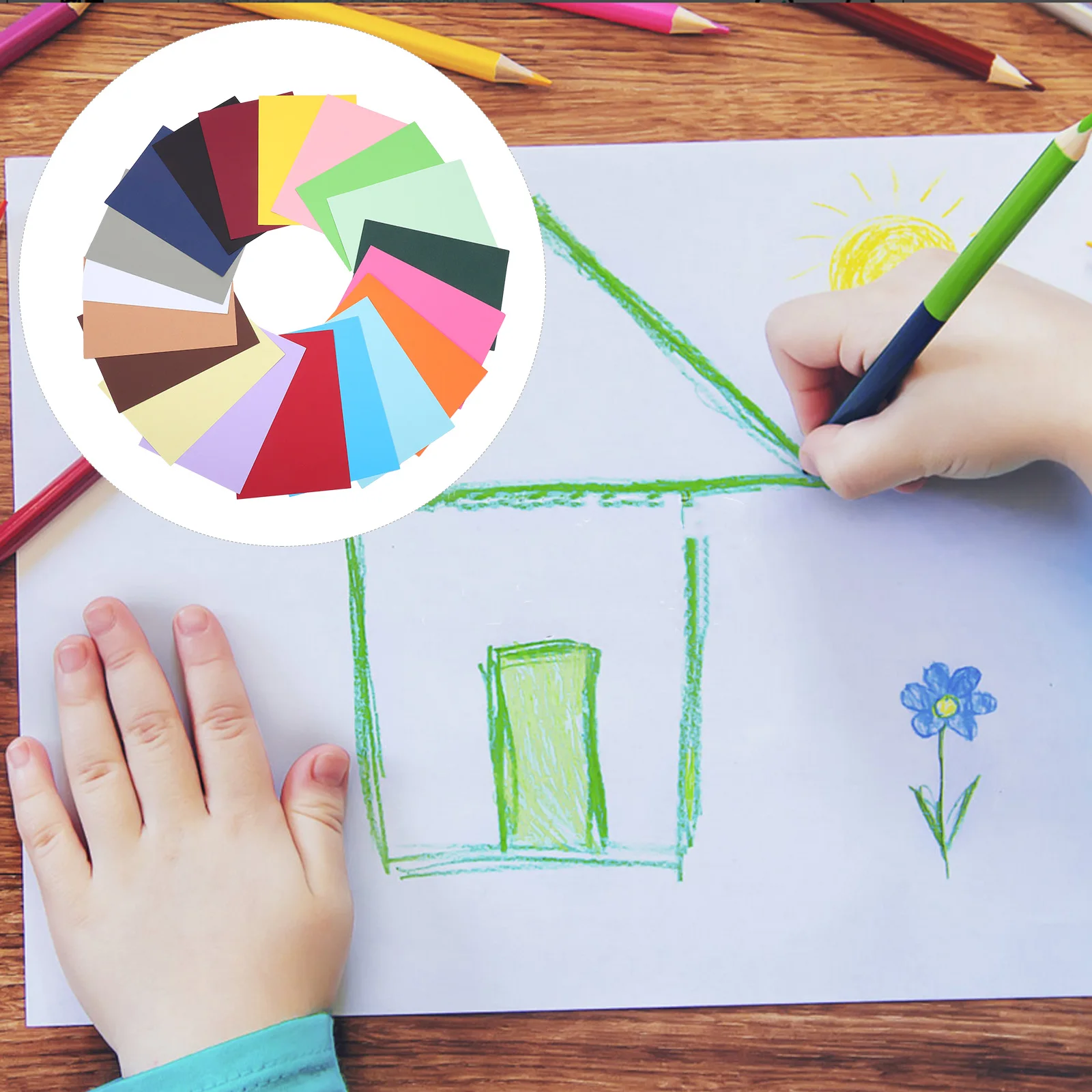 100 листов, 230 г, бумага, картонная бумага, смешанная, 20 цветов, детская живопись, ремесло, оригами, материалы для печати «сделай сам»