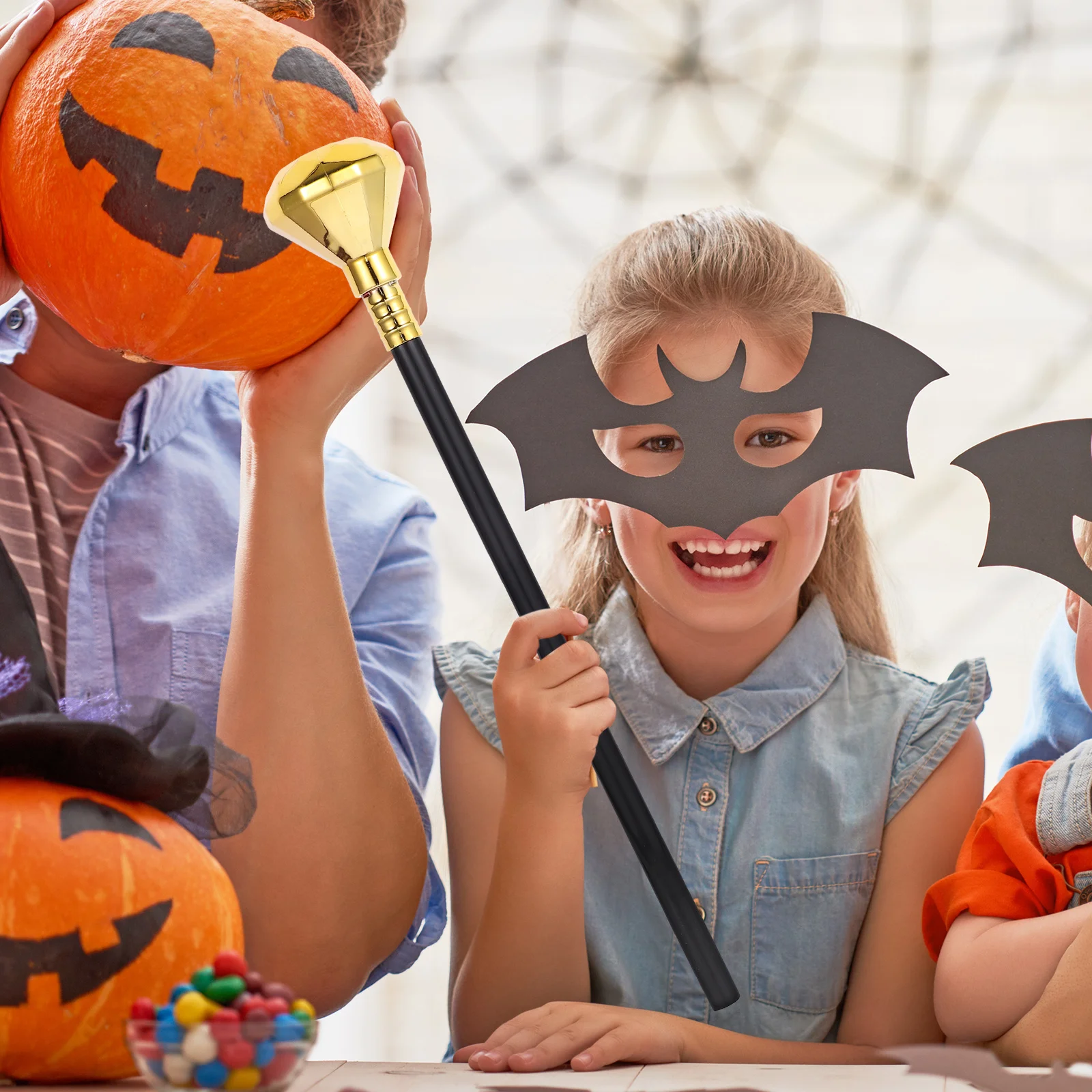 할로윈 왕의 홀 휘두름봉 코스프레 소품 휴대용 왕실 지팡이 어린이 의상 액세서리 및 무대 공연용 왕 지팡이 소품