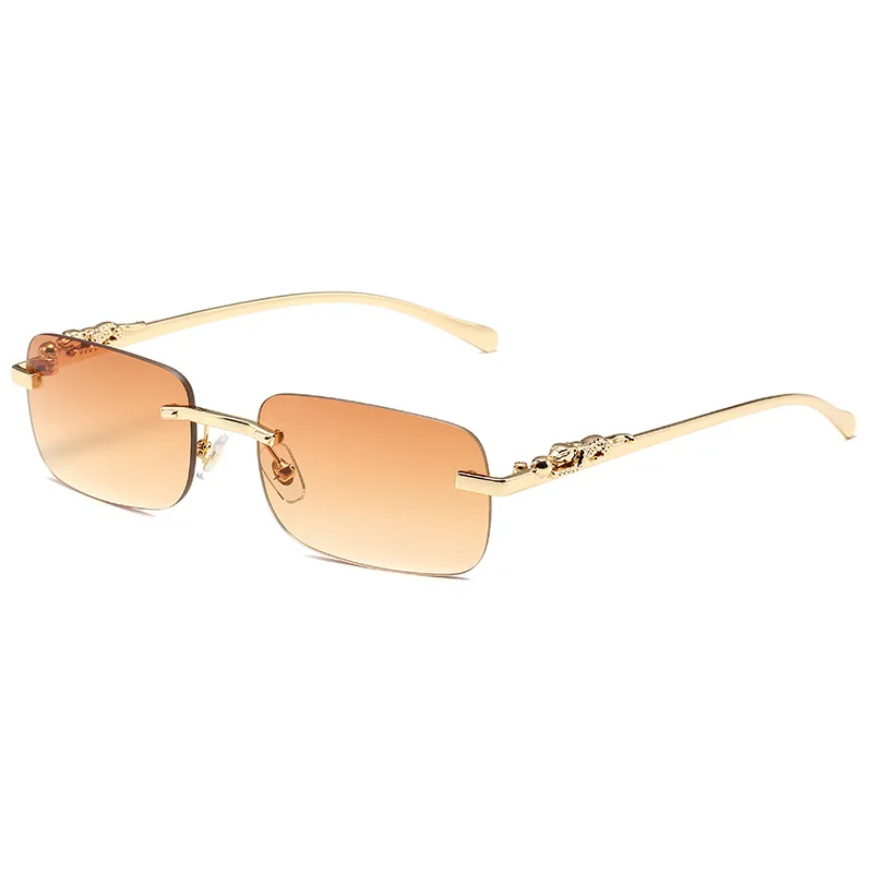American Luxury Brand Women\'s Sunglasses Outdoor Leisure Beach Men\'s Sun Shades Leopard Head Ultra Light Frame Sun Glaases UV400