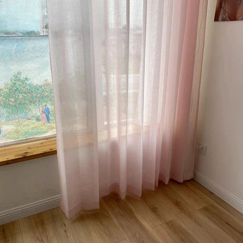 Custom Size Fashion Luxury European  Sheer Curtains Sunshade Gray Tulle Curtains for Living Room Thick Yarn Voile White Tulle