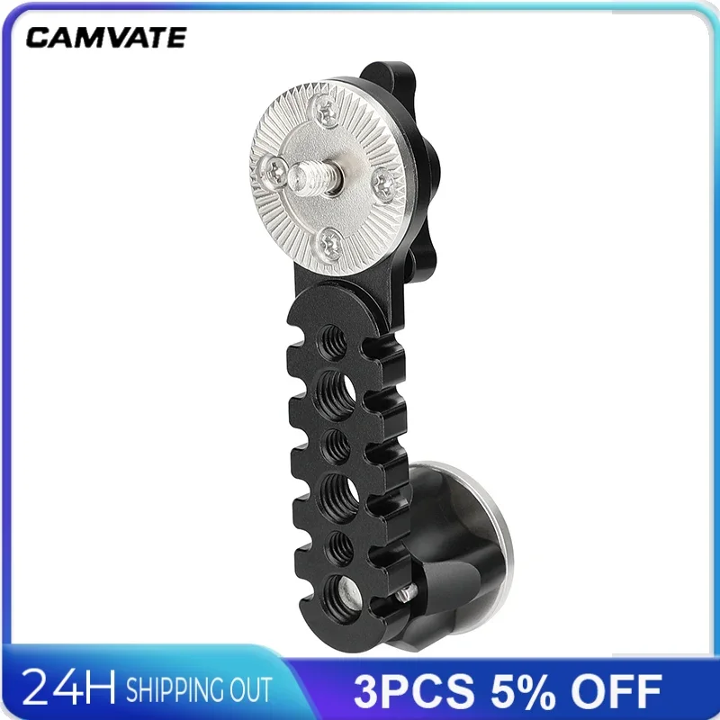 CAMVATE Universal Extension Arm Jagged Style With Double-end ARRI Rosette Mount M6 Thread For DSLR Camera Shoulder Rig