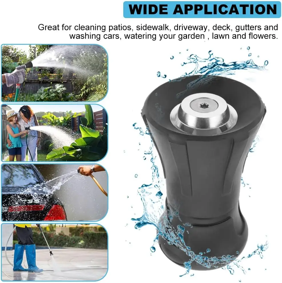 2pcs High Pressure Sprayer Nozzle 3/4 Inch Garden Hose Nozzle Watering Sprinkler Irrigation Spray Nozzles for Car Washer Fireman