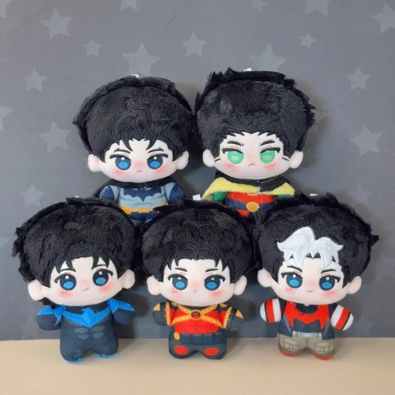 New 10cm Anime Batman Bruce Clark Plush Pendant Doll Toy Cute Mini Wayne Kent Stuffed Keychain Anime Peripheral Gifts For Fans - view 6