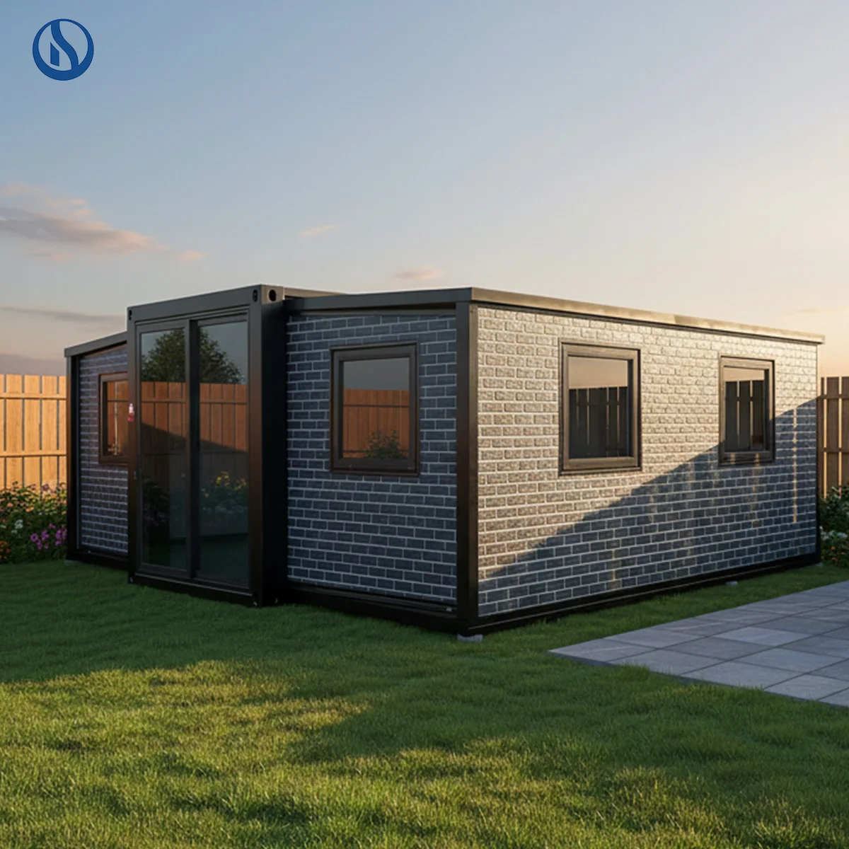 Casa Contenedor Prefabricada de Seguridad, Expandible, de 40 y 20 Pies, Estructura de Acero, Casa Móvil Prefabricada de Acero Ligero