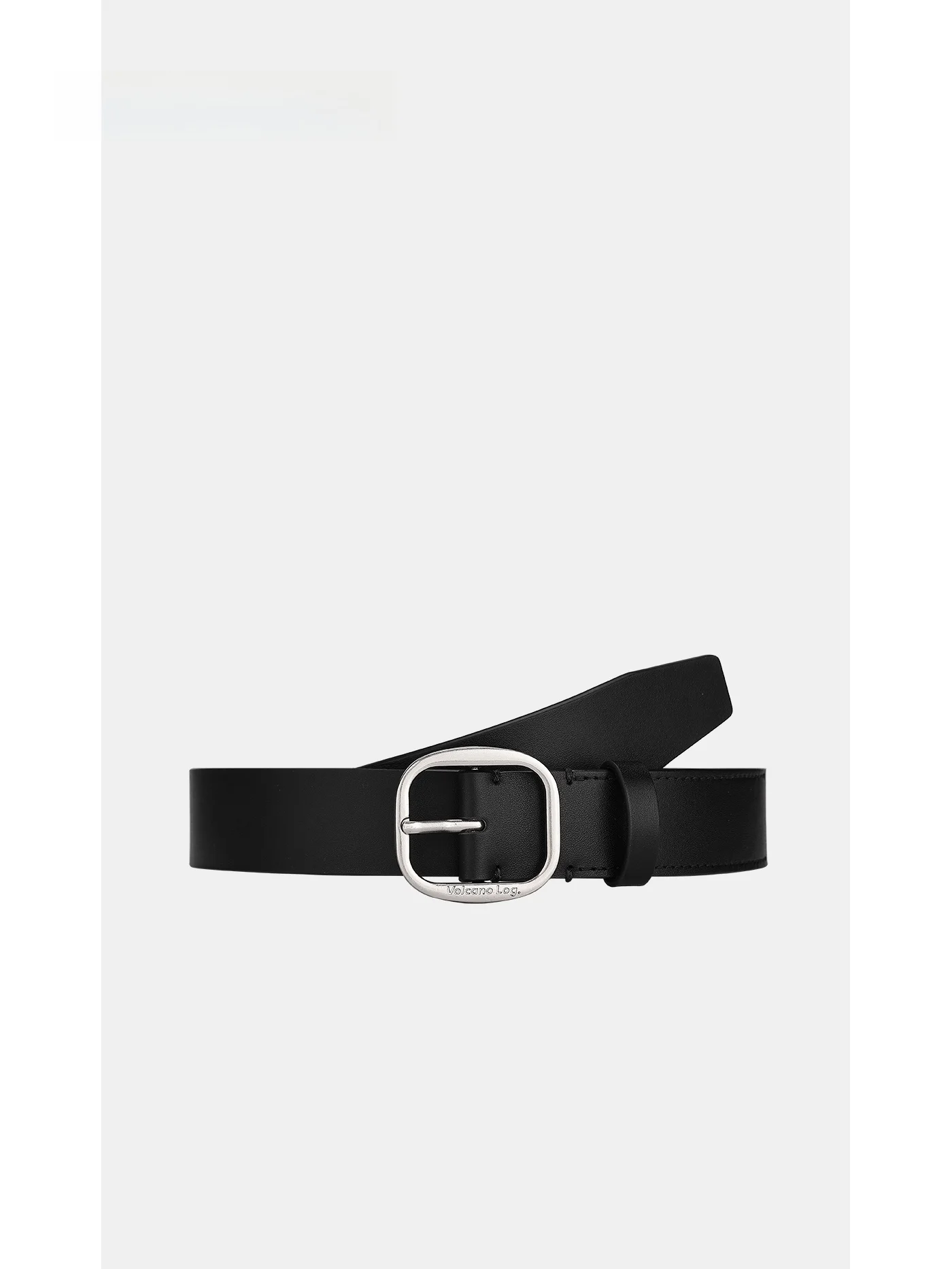 fashionable-black-silver-buckle-waist-belt-casual-versatile-women's-wide-belt-leisure-trendy-volcano-volcano-log-belt