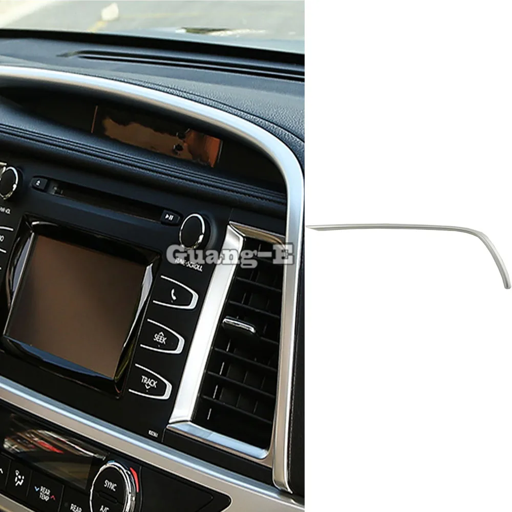 

Автомобильный гарнир, АБС-пластик, центральная консоль, навигационная коробка, внутренняя отделка GPS, рамка, часть для Toyota Highlander 2015 2016-2020