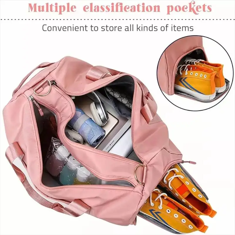 New Gym Bag With Shoe Compartment And Wet Bag Airplane Travel Duffel Bag Sports Fitness Tote Bag For Swimming Yoga