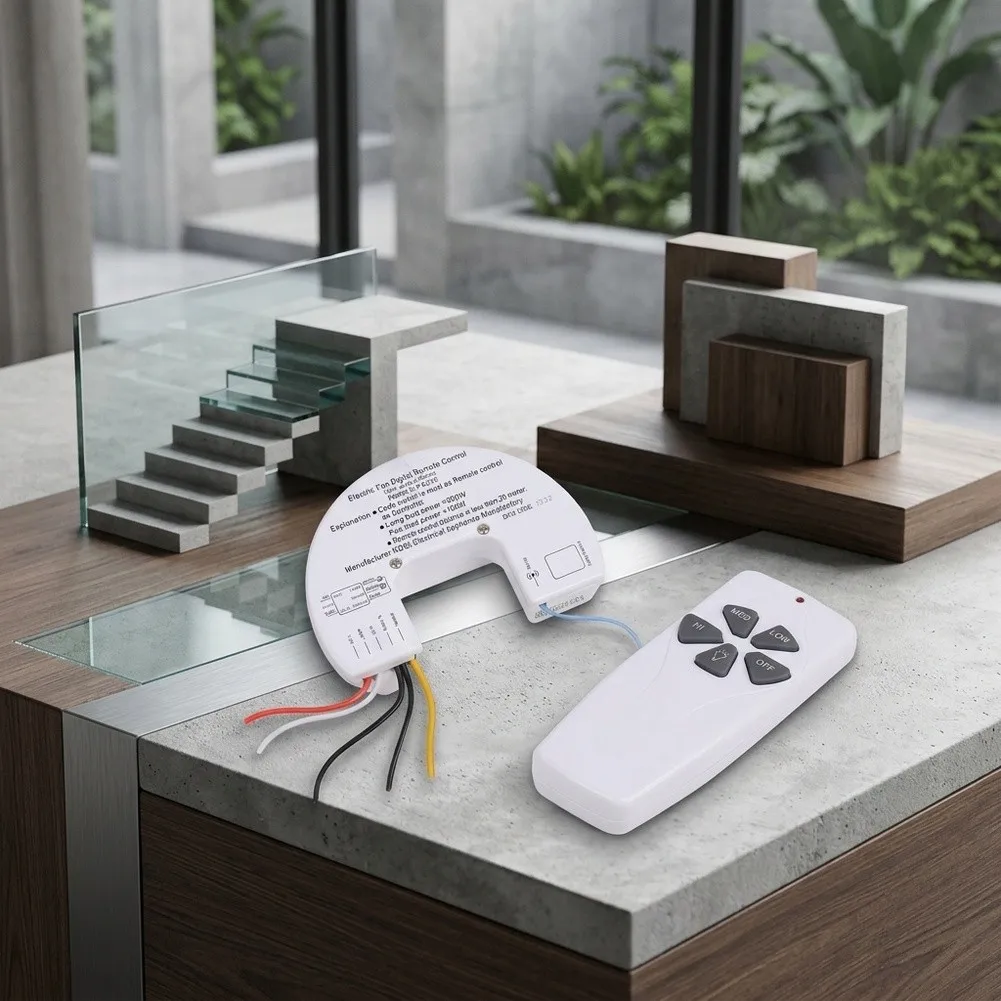For Ceiling Fan and Light Remote for Control Switch with for Master Button and Individual Light Control for Enhanced Usability
