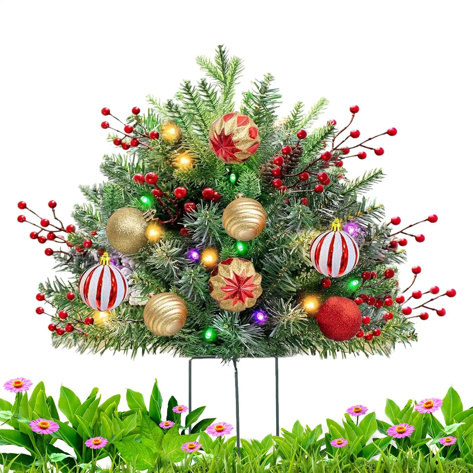 

Outdoor Christmas Trees For Porch Artificial Planer Fillers With Tripod Stake Holiday Party Supplies For Offices Front Yard