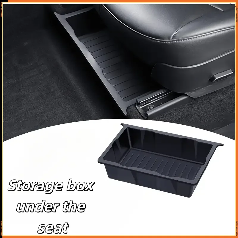 

Durable ABS Under Seat Storage Box Organizer For Car Front Rear Seats Vehicle Mounted Storage Tray Space Saving Accessories