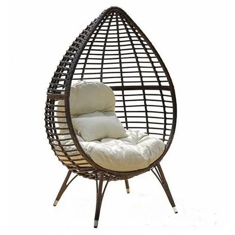 Outdoor rattan hotel B & B leisure Internet celebrity bird's nest living room balcony deck chair courtyard creative single sofa