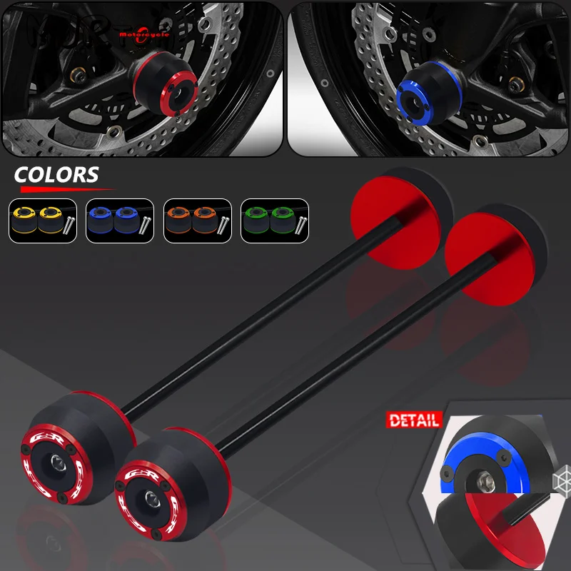 

Motorcycle gsr Front & Rear Wheel Fork Axle Sliders Crash Cap Falling Protector Pad For GSR600 GSR750 GSXS 750 2008-2023