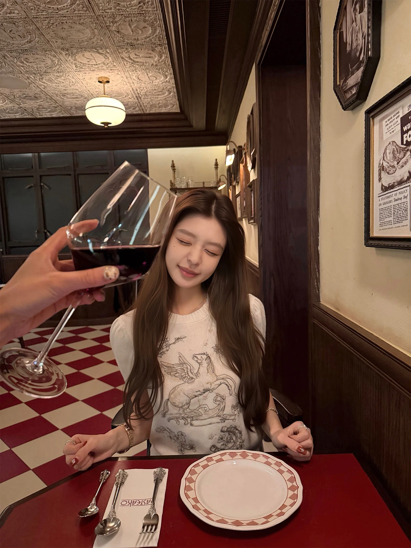 

Good Morning Fan Fan New Year's Little 00 Wool Heavy Embroidery Slim Fit oulder Knitted ort Sve Women's Top