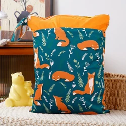 Elinfant 30X40CM Portable Wet Dry Bags,Fashion Prints Waterproof Diaper Bag, Multipurpose Storage Bag For Beach,Pool,Gym