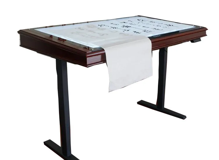 Large LED Electric Lifting Calligraphy Table Standing Office Desk Computer Desktop Table Workbench Copy Drawing Table