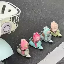 

Игрушечная машинка для куклы Ropa Labubu, вращающаяся на 360° мотоцикл для показа с звуком освещения, милый дизайн, кукла V3, подарок
