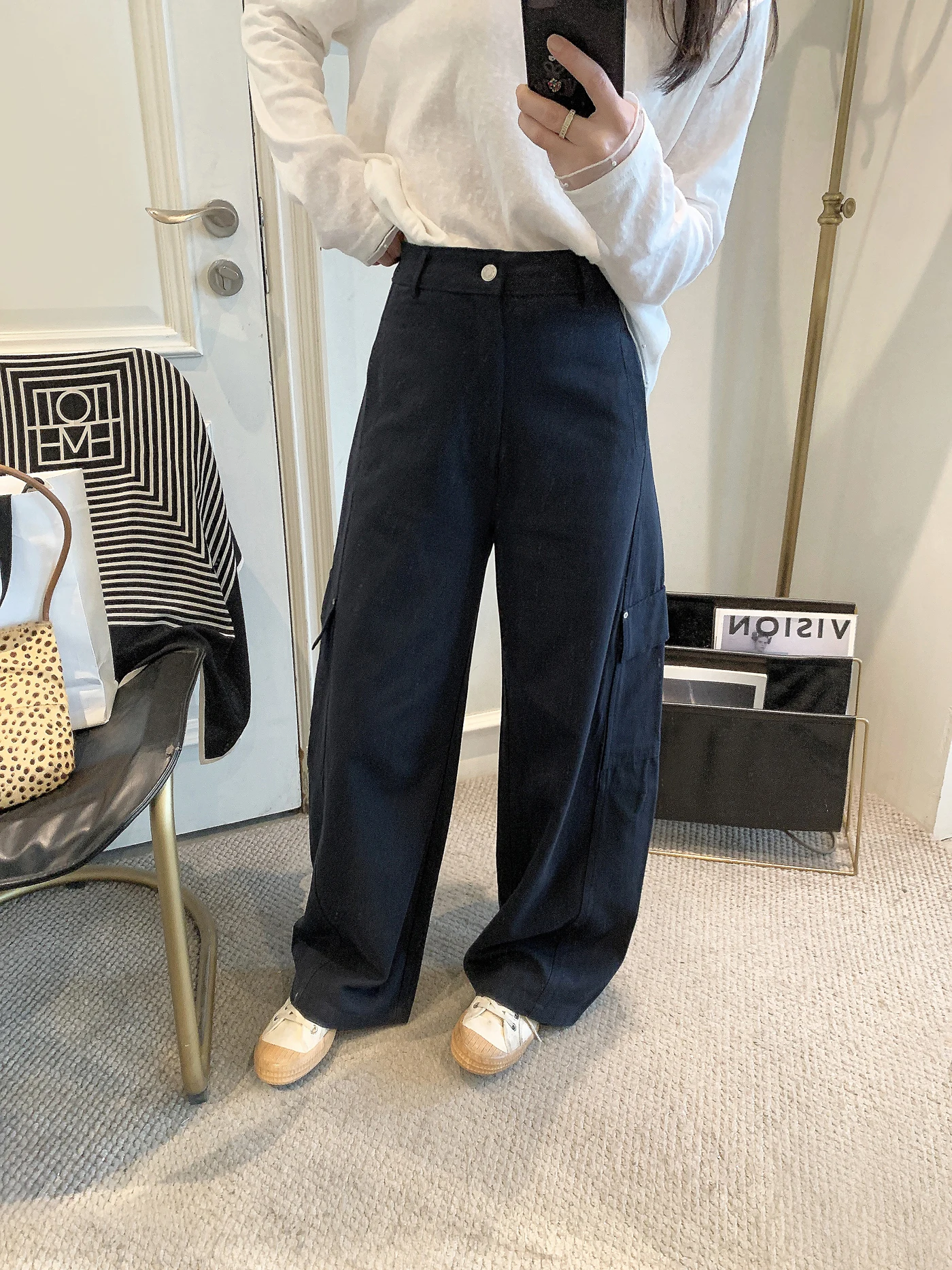 

High Waist Straight Leg Casual Pants Women's 2026 New Spring Korean Sle Faion Knife Workwear Sle Casual Trousers