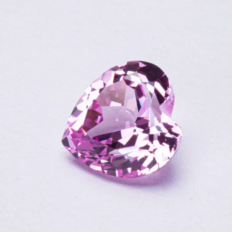

Lab Grown Sapphire Heart Shape Pink Color VVS1 Gemstone for Charms Diy Jewelry Making Bracelet Ring Selectable AGL Certificate