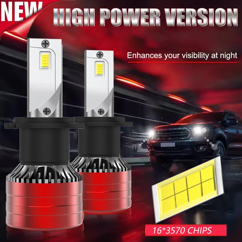 Heyword 2Pcs Car Headlight H4 H7 LED H11 9005 9006 H1 Auto Bulbs 480W 170000LM Light Lamp 6000K 12V Led Headlight Bulbs