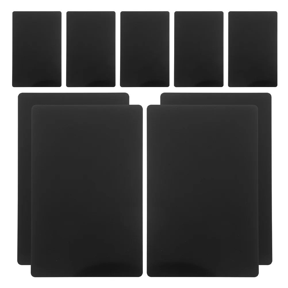 Tarjetas de visita de Metal, hojas de aluminio en blanco, placas de identificación grabadas, tarjeta de visita de Metal portátil práctica, 100 Uds.