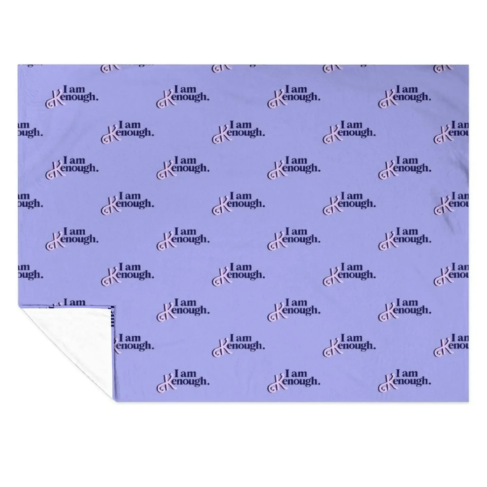 

I Am Kenough Throw Blanket Plaid Polar Furrys halloween Blankets