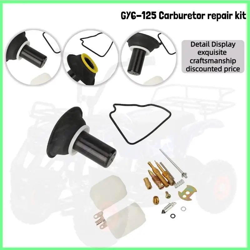 Premium GY6-125 Carburetor Repair Kit – 22mm Plunger Diaphragm, Float Included for Motorcycle Dirt Bike