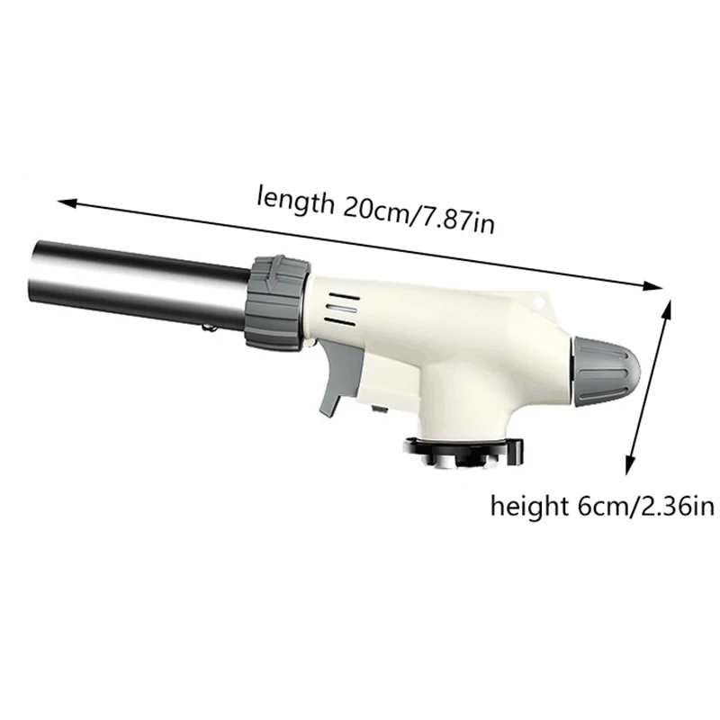 Pembakar api logam portabel, pembakar pembakar Gas Butane suhu tinggi, obor pemantik api BBQ berkemah