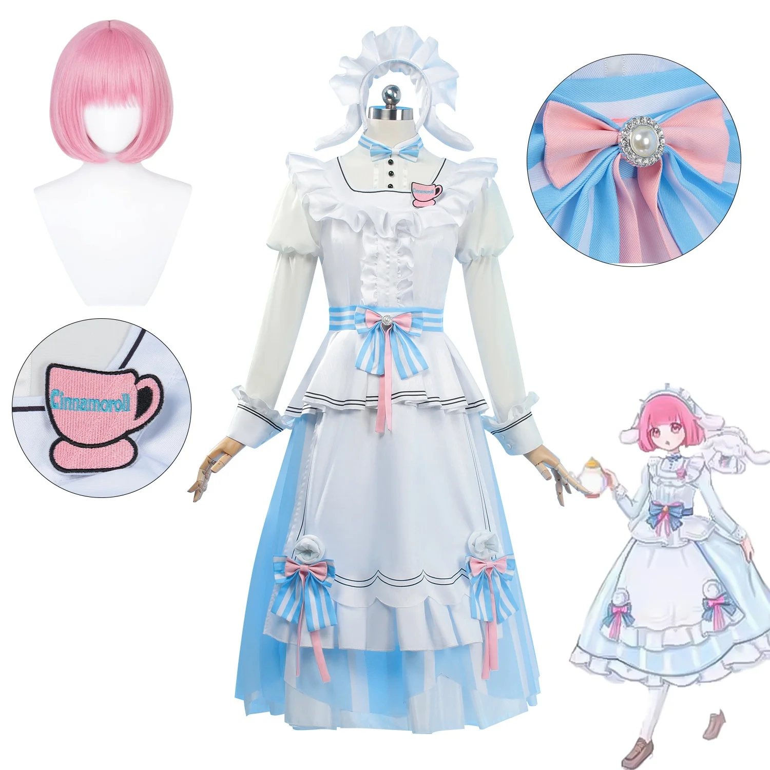 Otori Emu Cosplay Kostüm Perücke Anime Halloween Party Anzug