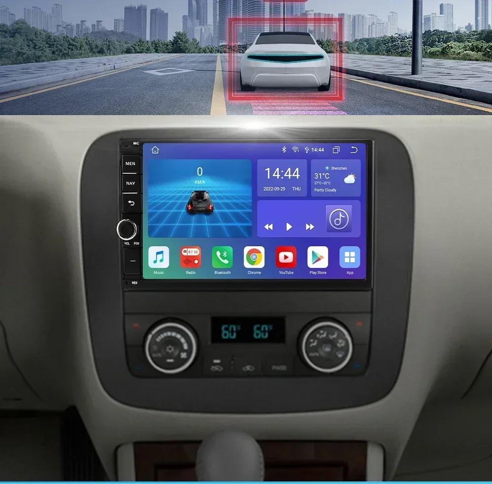 Image of 2din Android Auto Multimedia Radio Universal Player Auto Radio Video USB Carplay GPS 7 zoll Auto Radio Touchscreen Octa core 7862