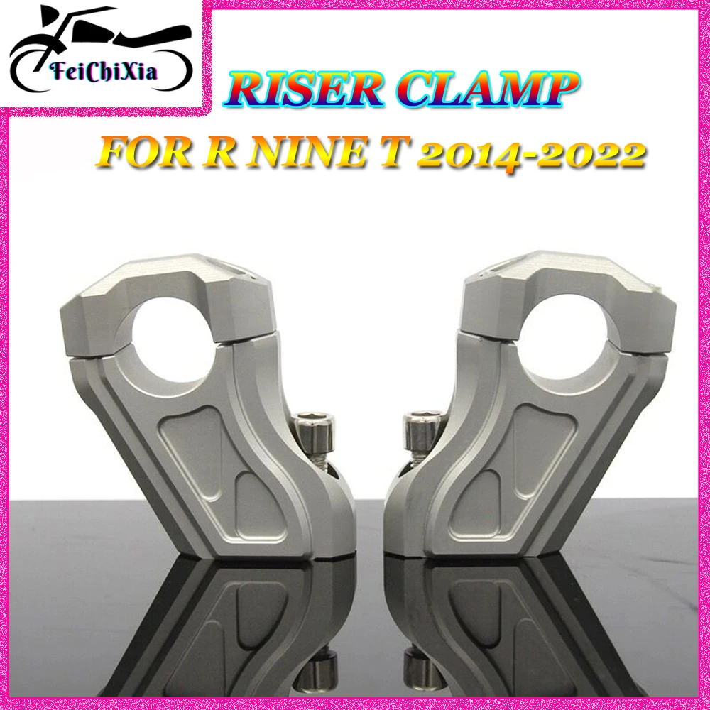 Motorcycle Accessories Handlebar Riser Clamp For BMW R NINE T RNINET R9T 2014 - 2022 R Nine T Handle Heightening Pads Elevator