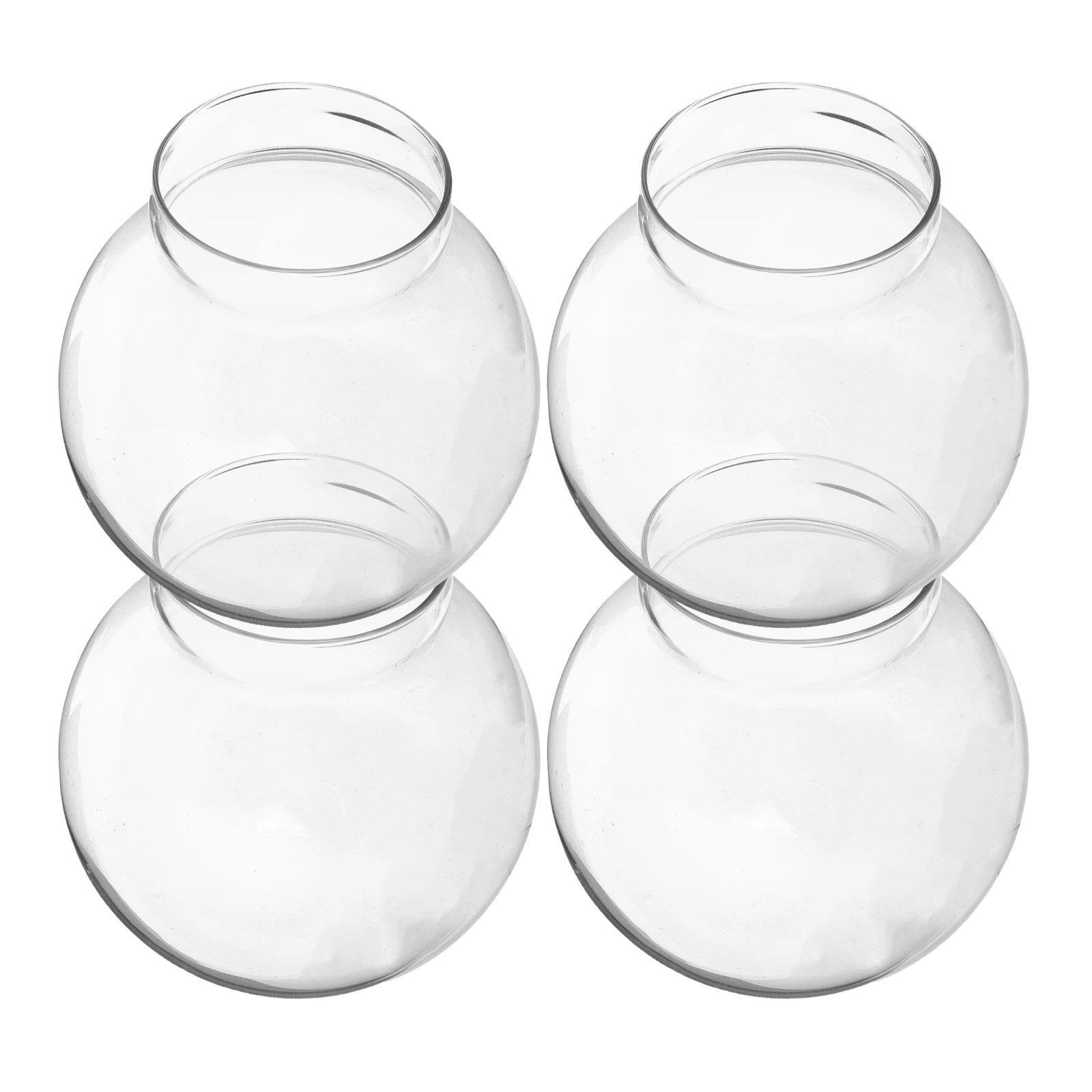 

4 Pcs Crystal Ball Cover DIY Clear Glass Snow Globes Ornaments Craft Kit Water Transparent Travel