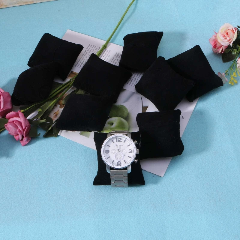 10 Pcs Velvet Bracelet Pillow Multicolor Jewelry Pillow Watch Bracelet Cushion Display Stand Set Jewelry Pillow Bag Dropshipping